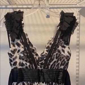Long leopard print dress